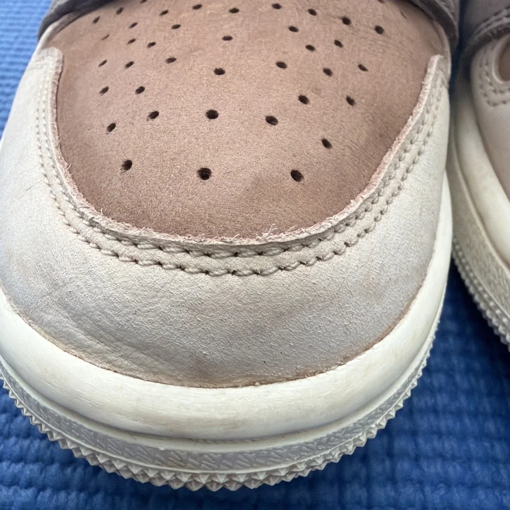 Nike Air Jordan 1 ZOOM AIR High Top Suede Sneakers Brown Tan Sz-US 7 Basketball